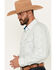 Image #2 - Panhandle Select Men's Medallion Print Long Sleeve Snap Stretch Western Shirt, White, hi-res