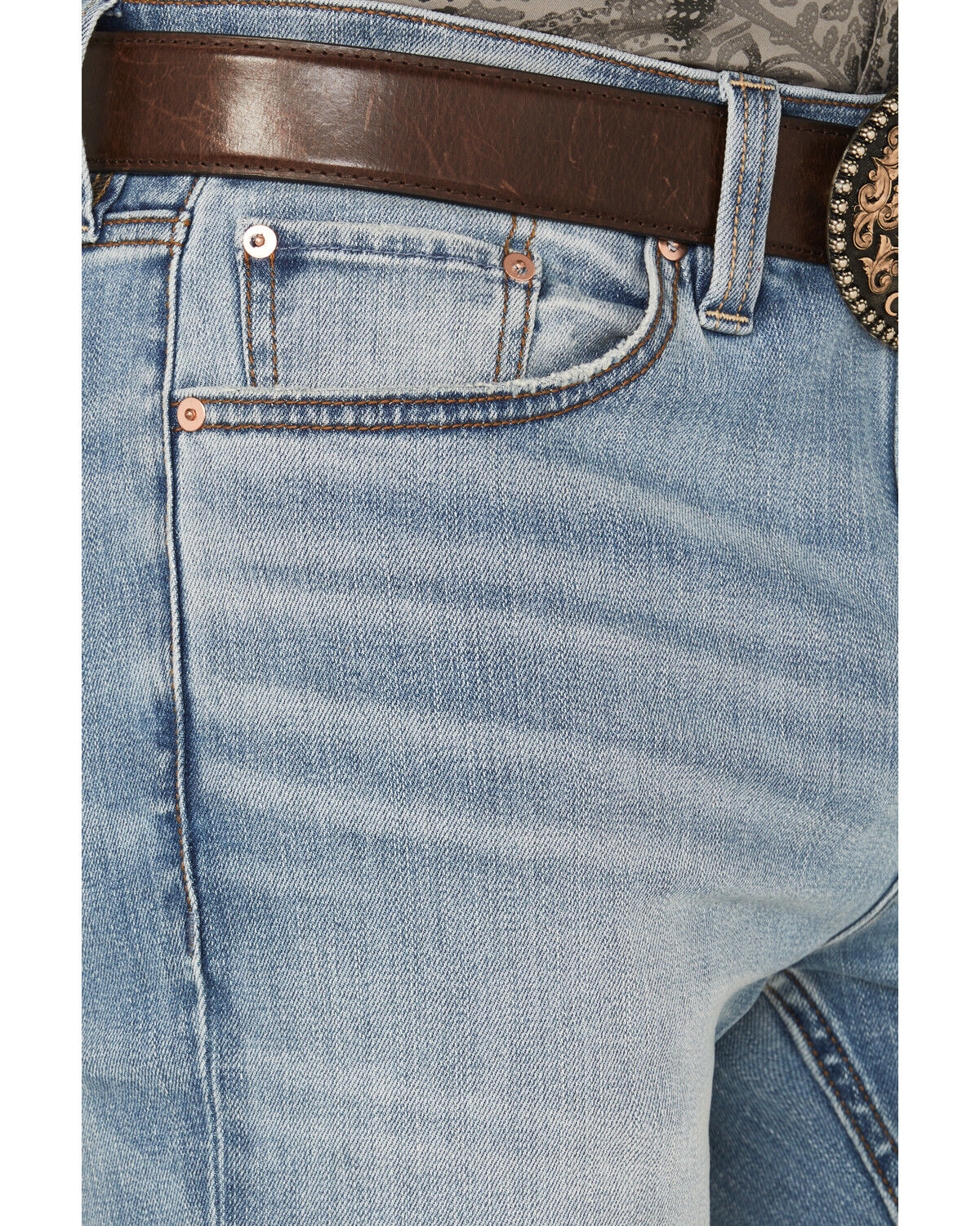 Image #2 - Blue Ranchwear Men's Jethro Slim Bootcut Stretch Denim Jeans, Medium Wash, hi-res