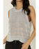Image #3 - Sadie & Sage Women's Striped Sweater Tank, Grey, hi-res