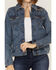 Image #3 - Wrangler Women's Yellowstone Laser Denim Jacket, Medium Wash, hi-res