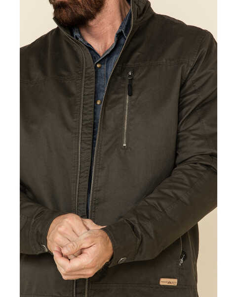 Image #4 - Powder River Outfitters Men's Cotton Zip Front Jacket , Olive, hi-res
