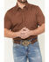 Image #3 - Cody James Men's Westward Floral Striped Short Sleeve Button-Down Stretch Western Shirt, Brown, hi-res
