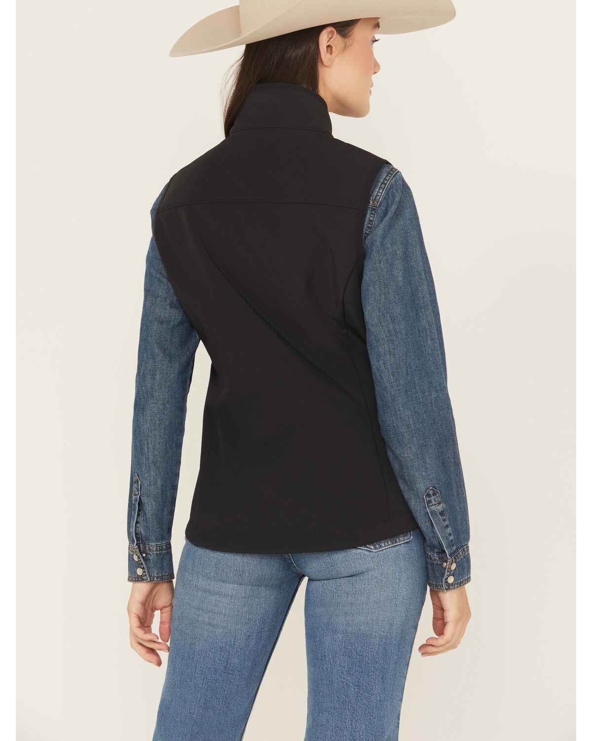 Image #4 - Cinch Women's Windproof Softshell Vest, Black, hi-res
