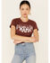 Image #1 - Bandit Brand Women's Rust Mountain Mama Graphic Tee , Rust Copper, hi-res