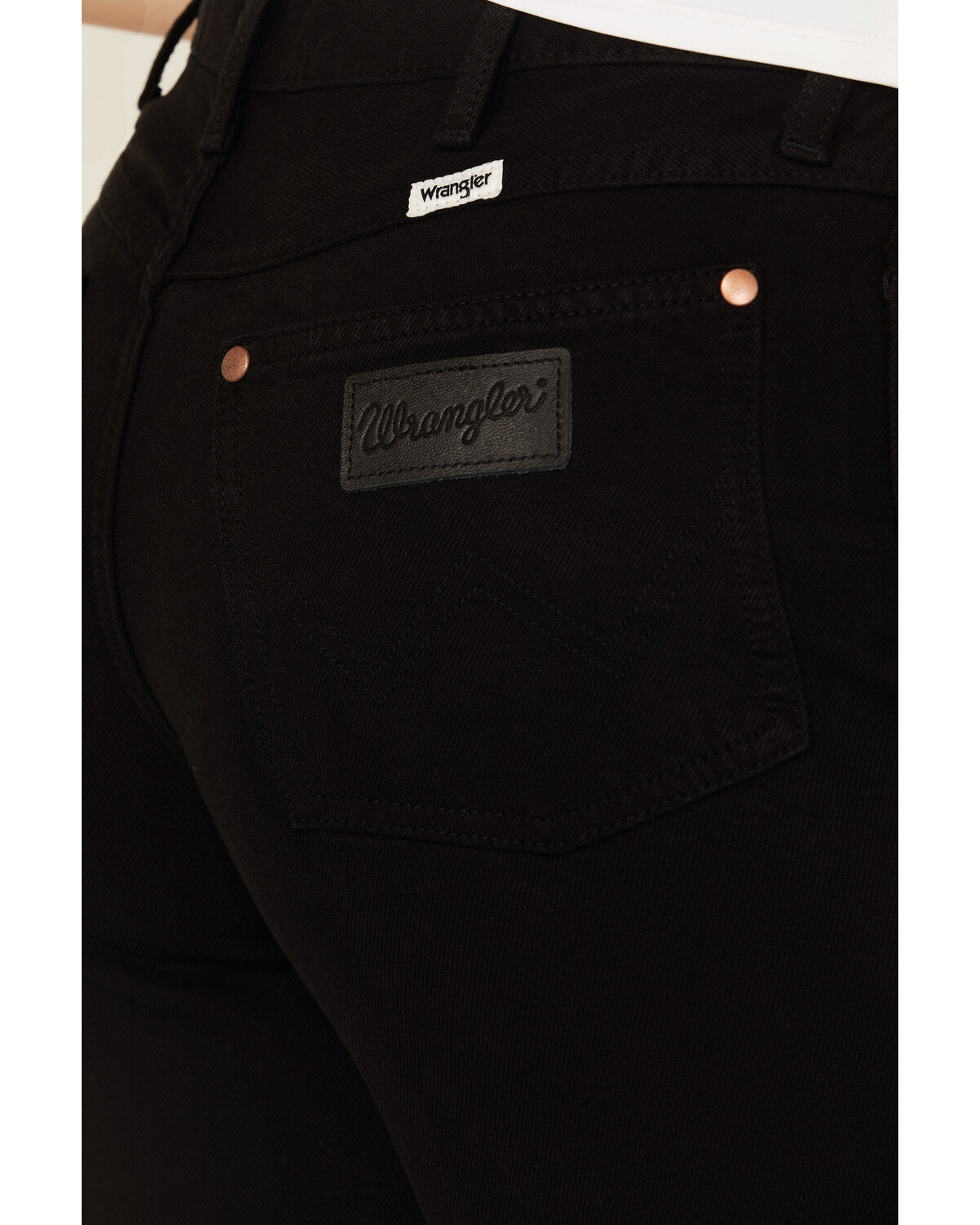 Image #4 - Wrangler Women's Midnight Ride Mid Rise World Wide Wide Leg Denim Jeans, Black, hi-res