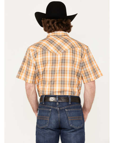 Image #4 - Cody James Men's Charro Large Plaid Snap Western Shirt , Gold, hi-res