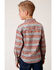Image #2 - Roper Boys' Southwestern Print Long Sleeve Western Shirt, Grey, hi-res