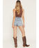 Image #3 - Show Me Your Mumu Women's Monroe Light Wash Denim Mini Skort, Light Wash, hi-res