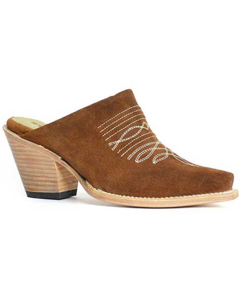 Image #1 - Stetson Women's Reed Mules - Snip Toe, Brown, hi-res