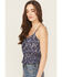 Image #2 - Rock & Roll Denim Women's Running Horses Sleeveless Button-Down Tank Top, Navy, hi-res