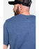Hawx Men's Pocket Henley Short Sleeve Work T-Shirt , Heather Blue, hi-res