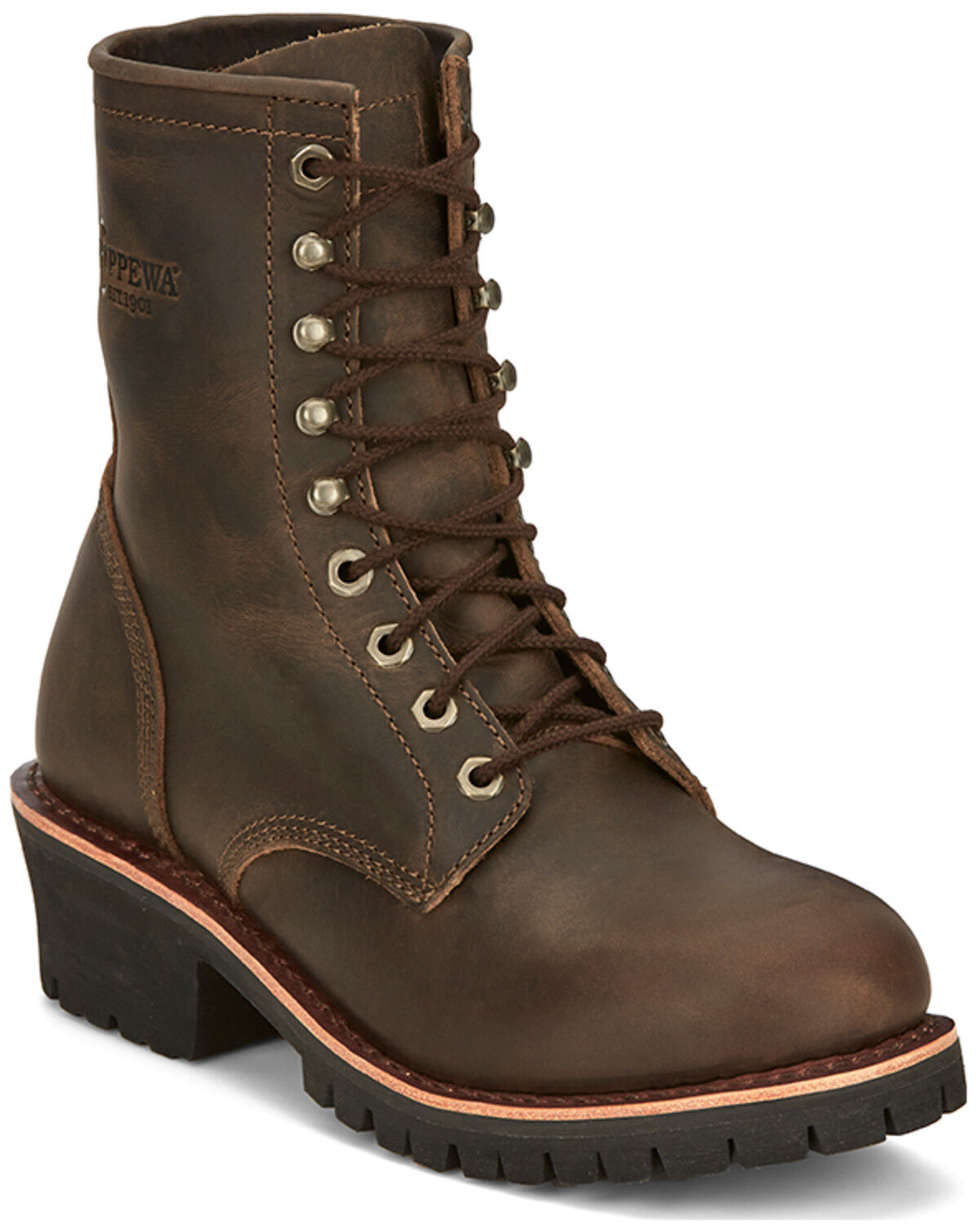 Image #1 - Chippewa Men's Classic 2.0 Wood 8" Logger Work Boots - Round Toe, , hi-res