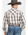 Roper Men's Brown Large Plaid Long Sleeve Western Shirt , Brown, hi-res