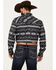 Image #4 - Rock & Roll Denim Men's Southwestern Print Ripstop Long Sleeve Snap Performance Western Shirt, Black, hi-res