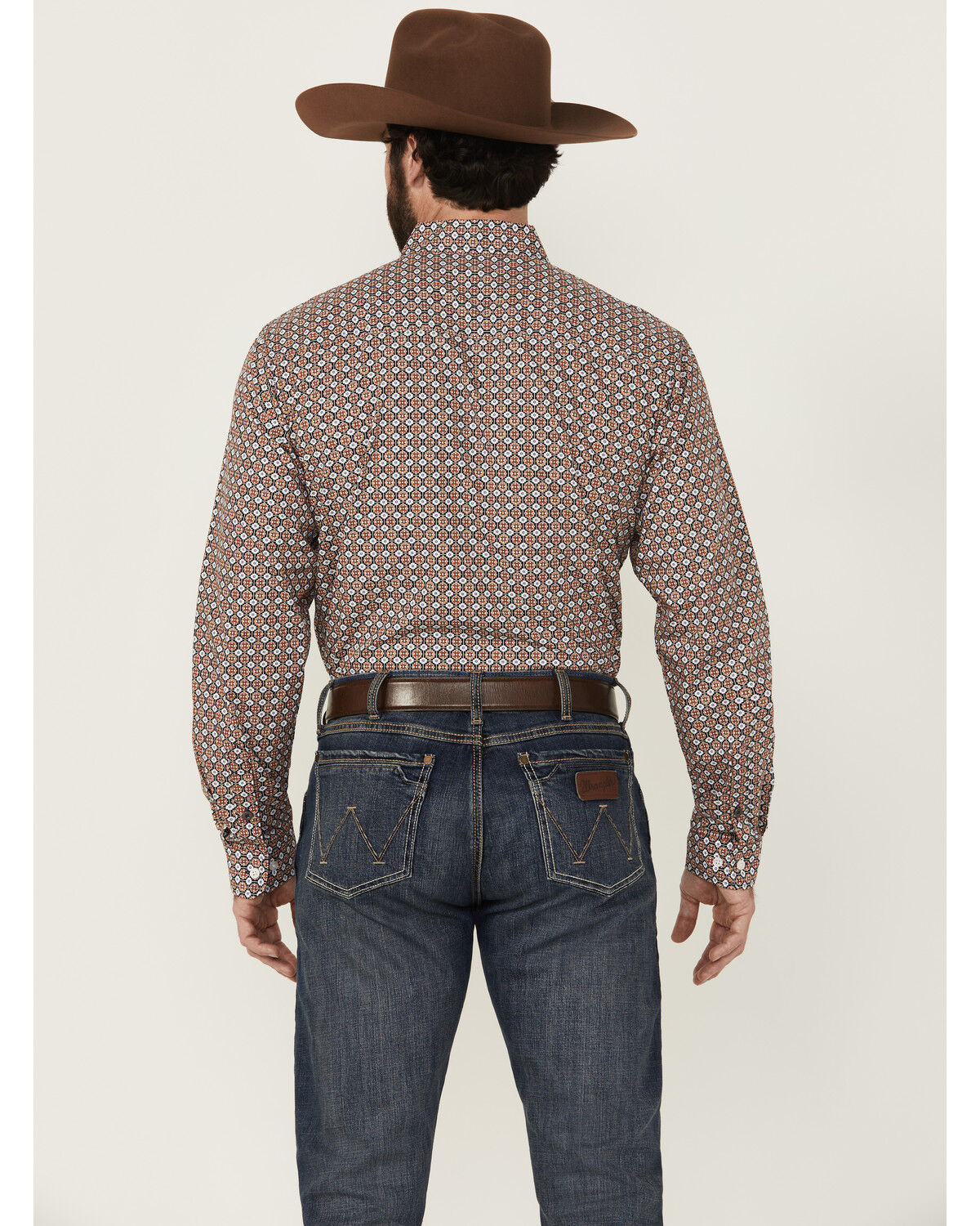 Image #4 - Cinch Men's Geo Print Long Sleeve Button-Down Western Shirt, Multi, hi-res