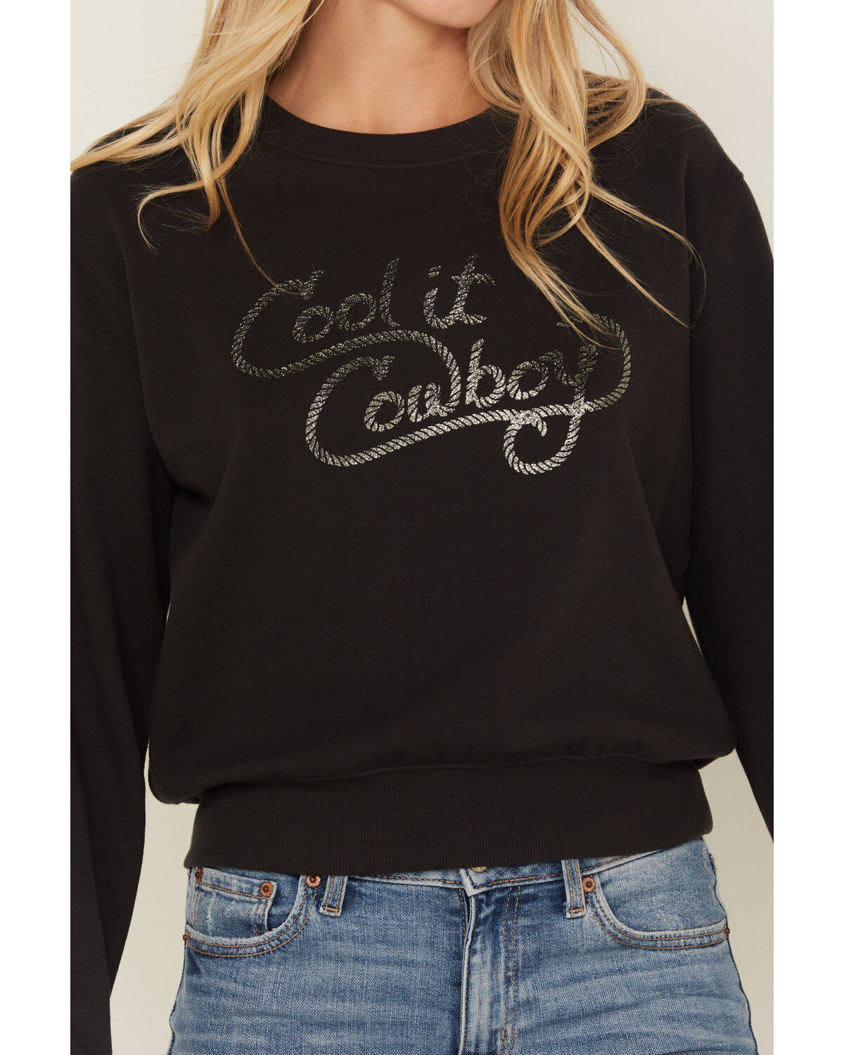 Image #3 - White Crow Women's Cool It Cowboy Graphic Sweatshirt, Black, hi-res