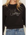 Image #3 - White Crow Women's Cool It Cowboy Graphic Sweatshirt, Black, hi-res