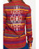 Rock & Roll Denim Women's Rust Serape Stripe Southwestern Embroidered Long Sleeve Western Shirt , Multi, hi-res