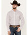 Image #1 - Ariat Men's Weston Windowpane Plaid Print Long Sleeve Button-Down Western Shirt, White, hi-res