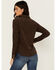 Image #4 - Cleo + Wolf Women's Pincord Button Down Long Sleeve Snap Western Shirt, Chocolate, hi-res