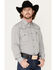 Image #2 - Cowboy Hardware Men's Six Star Geo Print Snap Western Shirt , White, hi-res