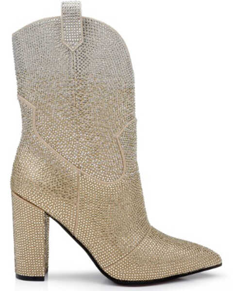 Image #2 - DanielXDiamond Women's Johnny Guitar Western Boots - Pointed Toe, Gold, hi-res