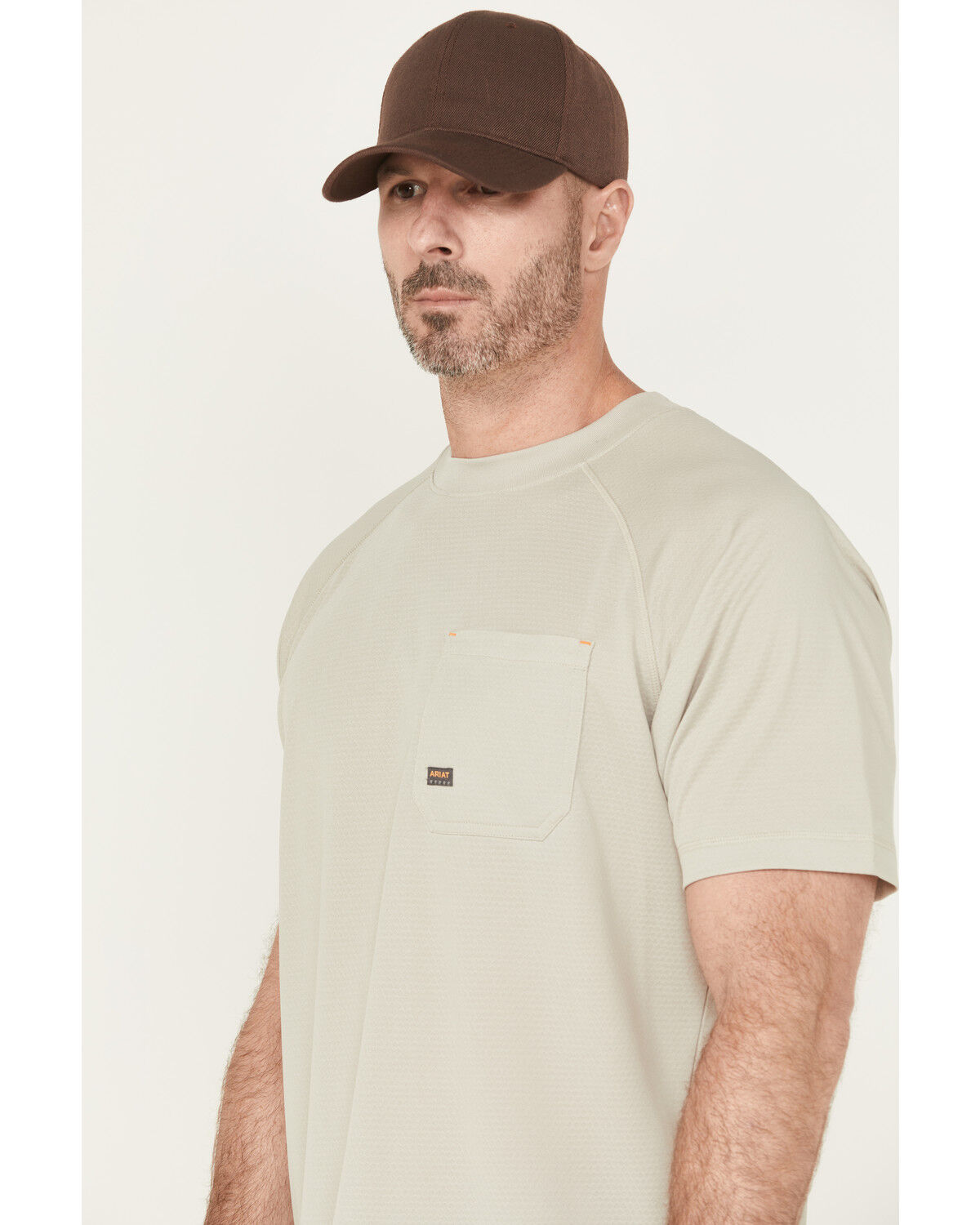 Image #3 - Ariat Men's Rebar Heat Fighter Wired Short Sleeve Pocket Work Shirt, Grey, hi-res