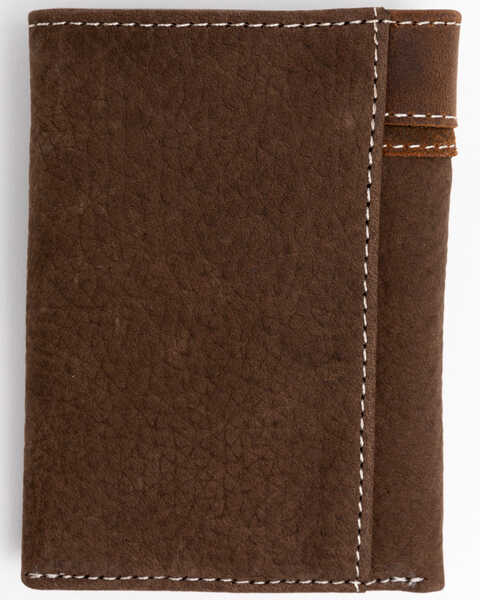 Image #2 - Cody James Men's Boot Stitch Longhorn Tri-Fold Leather Wallet , Tan, hi-res