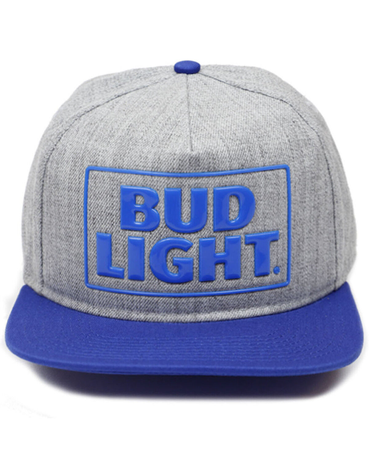 Image #2 - H Bar C Men's Bud Light Logo Ball Cap, Heather Grey, hi-res