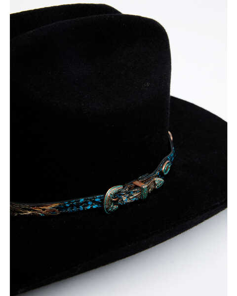 Image #1 - Cody James Men's Concho Feather Hat Band, Brown, hi-res
