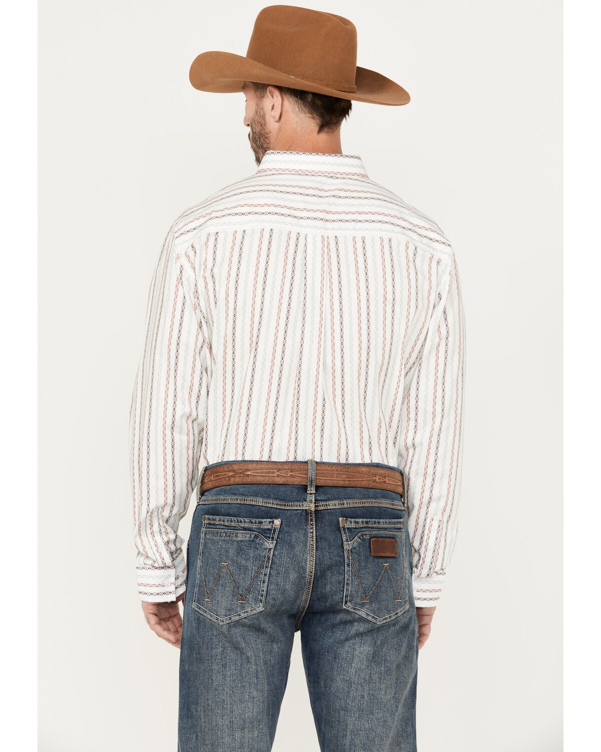 Image #4 - RANK 45&reg; Men's Stormy Southwestern Striped Print Long Sleeve Button-Down Stretch Western Shirt, Gold, hi-res