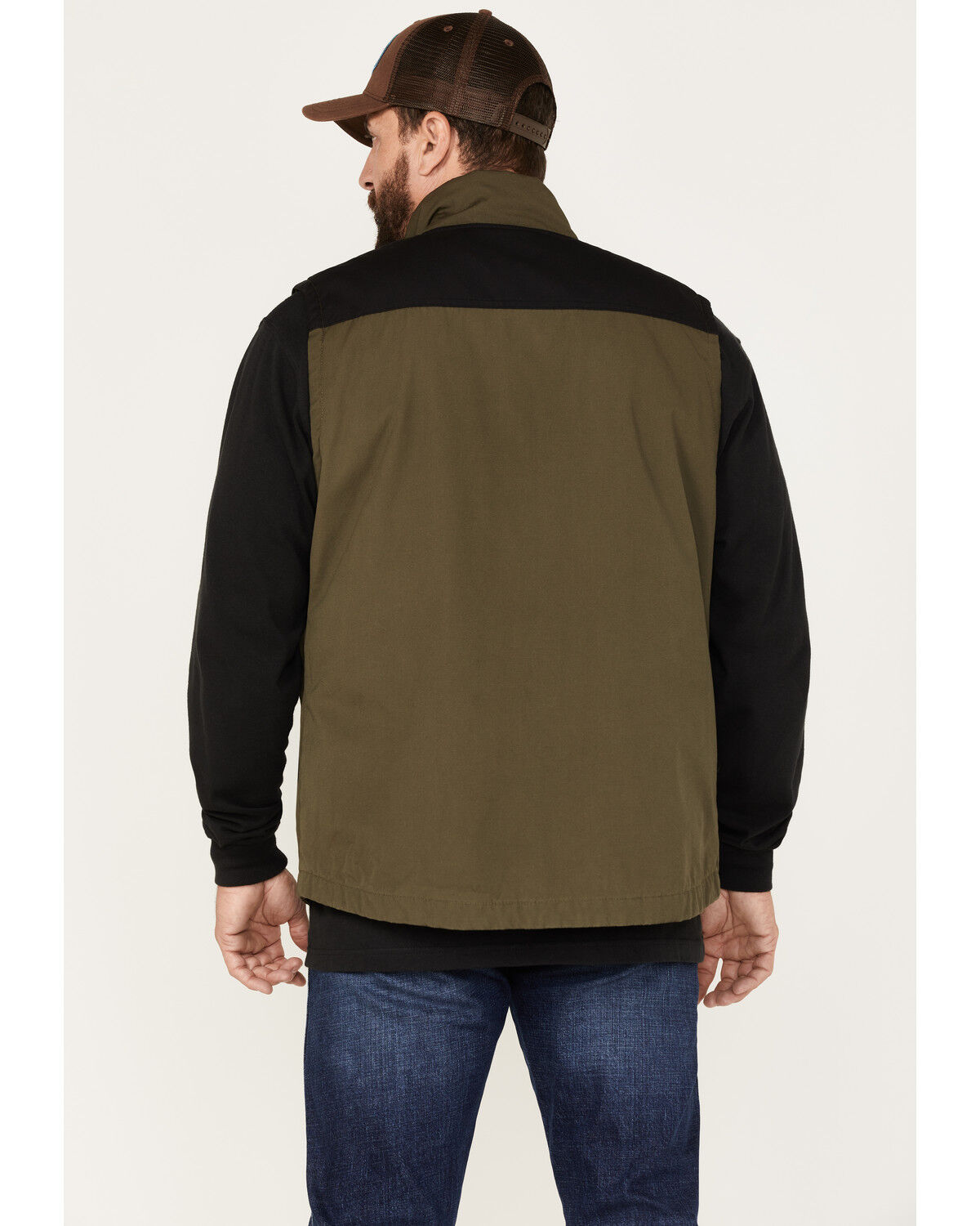 Image #4 - Brothers and Sons Men's Waxed Canvas Field Vest, Olive, hi-res
