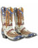 Image #1 - Old Gringo Women's Fairview Western Boots - Snip Toe, Brown/blue, hi-res