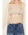Image #3 - Wild Moss Women's Crochet Front Knit Top, Ivory, hi-res