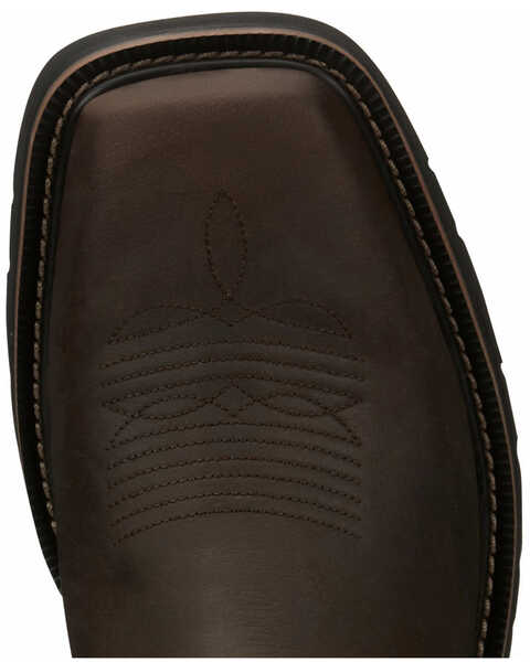 Image #6 - Justin Men's Driller Western Work Boots - Soft Toe, Tan, hi-res