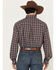 Image #4 - Cinch Men's Plaid Print Long Sleeve Button-Down Western Shirt, Purple, hi-res