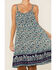Image #3 - Bila Women's Floral Border Print Sleeveless Mini Sundress, Blue, hi-res