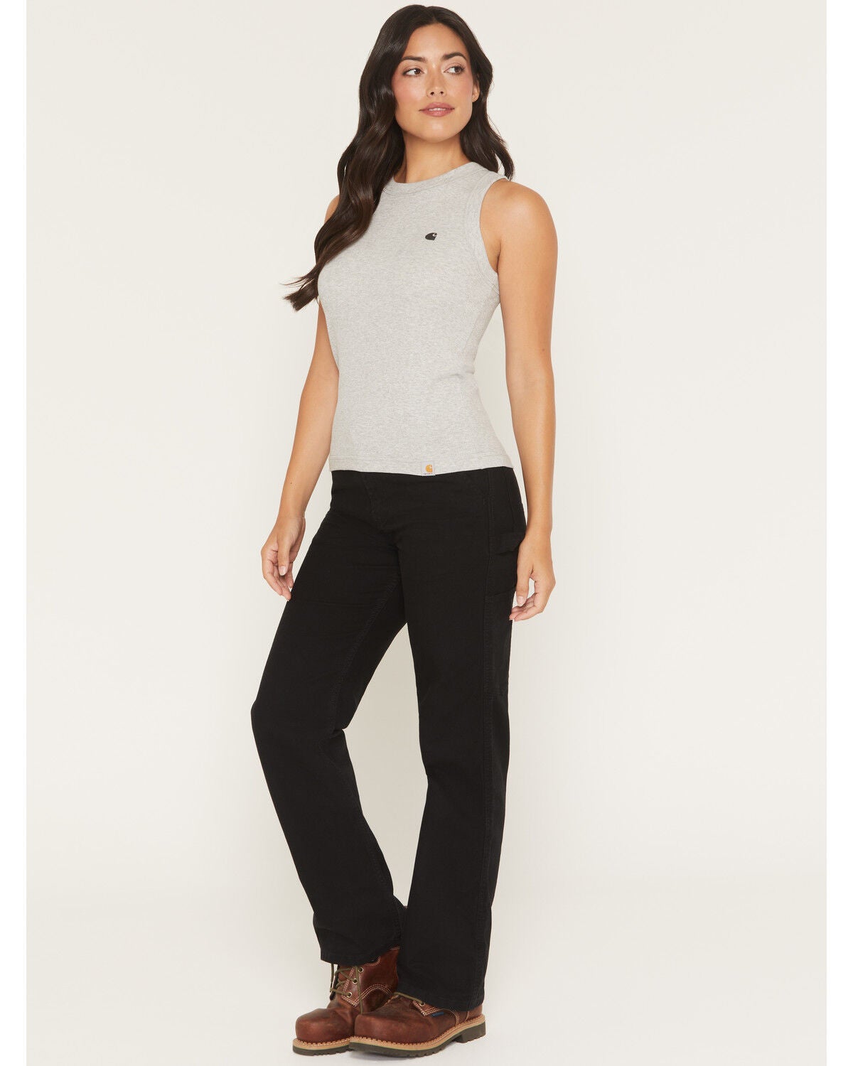 Image #1 - Carhartt Women's Carpenter Canvas Pants, Black, hi-res