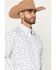 Image #2 - George Strait by Wrangler Men's Paisley Print Long Sleeve Button-Down Stretch Western Shirt - Tall, White, hi-res