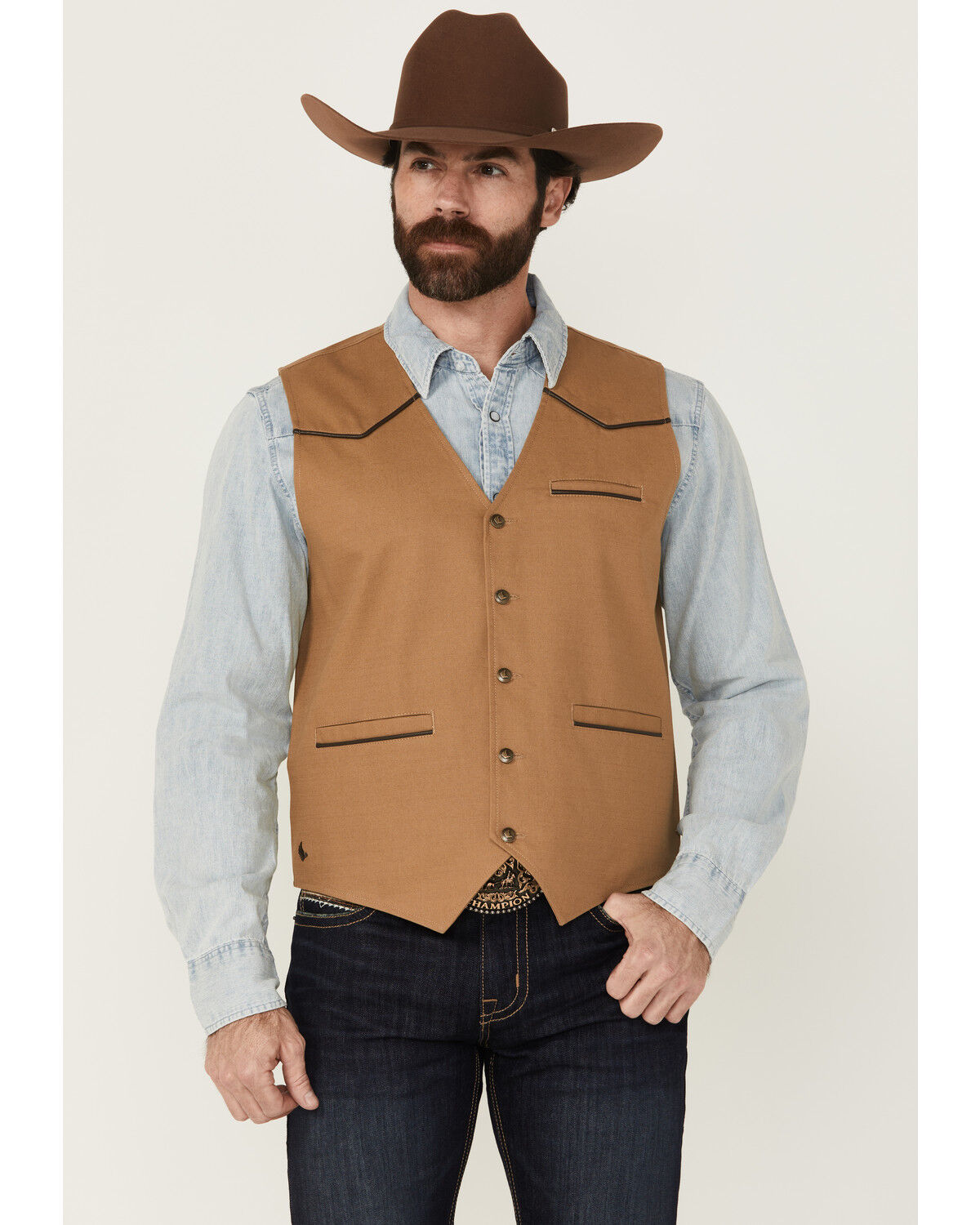 Image #1 - Cody James Men's McGraw Dressy Vest, Tan, hi-res