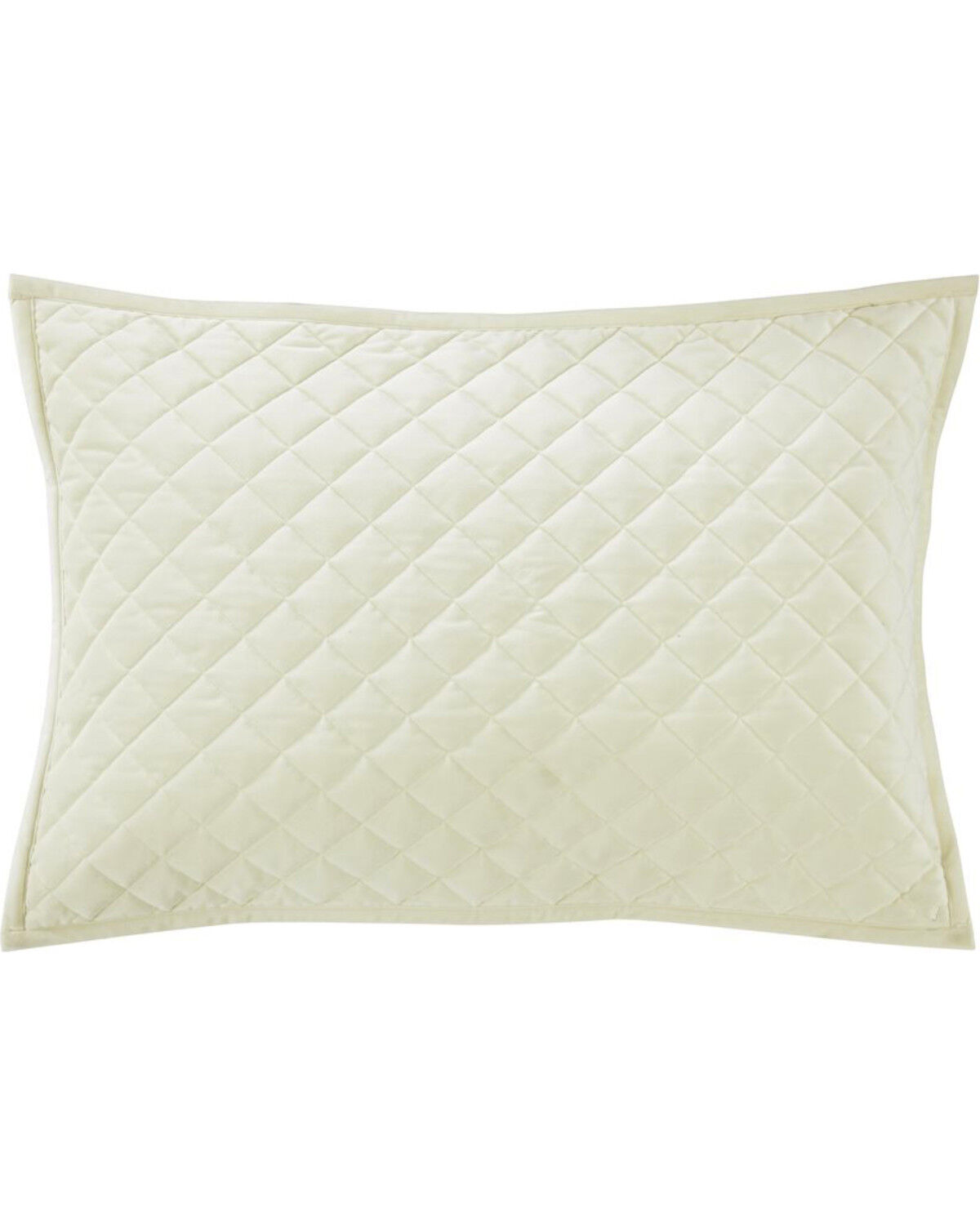 Image #1 - HiEnd Accents Standard Cream Diamond Quilted Shams, Cream, hi-res