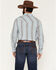 Image #4 - Gibson Trading Co Men's Dusty Southwestern Striped Print Long Sleeve Snap Western Shirt, Blue, hi-res