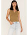 Image #1 - Cleo + Wolf Women's Relaxed Side Button Tank Top, Green/brown, hi-res