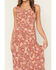 Image #2 - Cotton & Rye Women's Floral Print Sleeveless Button-Down Midi Dress, Rust Copper, hi-res