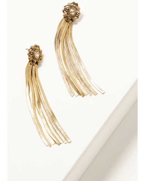 Wonderwest Women's Irina Fringe Earrings , Gold, hi-res