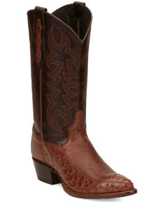 Tony Lama Men's Eduardo Western Boots - Pointed Toe, Cognac, hi-res