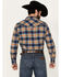 Image #4 - Pendleton Men's Wyatt Plaid Print Long Sleeve Snap Western Shirt, Dark Blue, hi-res