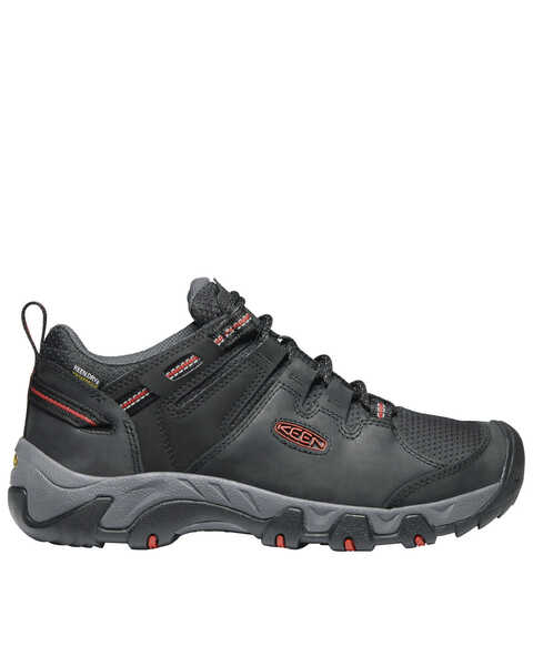Image #2 - Keen Men's Black Steens Waterproof Hiking Boots - Soft Toe, Black, hi-res