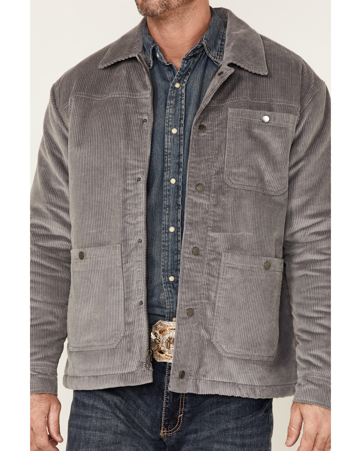 Gibson Men's Grey Outlander Snap-Front 
