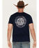 Image #1 - Smith & Wesson Men's NRA Defending Liberty Short Sleeve Graphic T-Shirt, Navy, hi-res